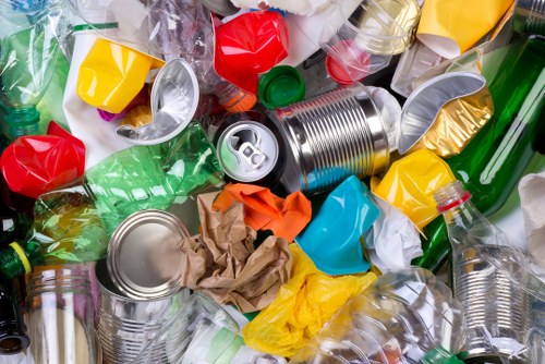Business professionals managing waste in Soho office