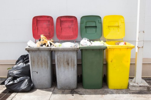 Waste removal vehicles in Soho